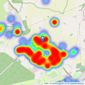 Pearsons - Denmead listings heatmap