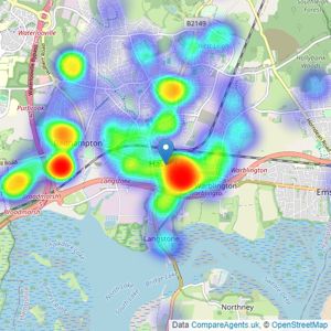 Pearsons - Havant listings heatmap