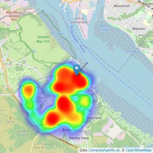 Pearsons - Hythe listings heatmap