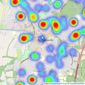 Pearsons - Waterlooville listings heatmap