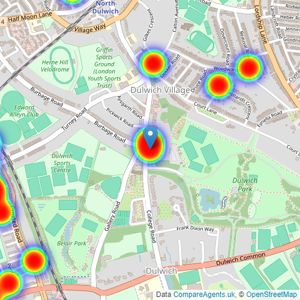 Pedder - Dulwich Village listings heatmap