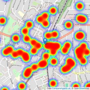 Pedder - Forest Hill listings heatmap