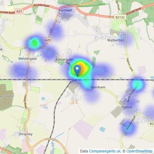 Pegasus Properties - Barnham listings heatmap