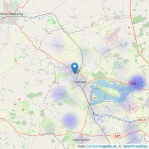 Pelham James - Oakham listings heatmap