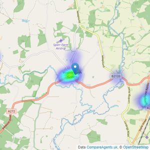 Penfolds - Wisborough Green listings heatmap