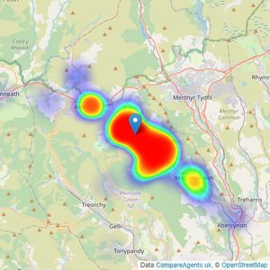 Penhill Jones Property - Aberdare listings heatmap