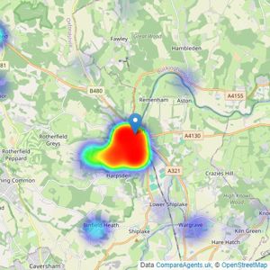 Penny & Sinclair - Henley On Thames listings heatmap