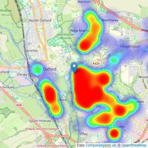 Penny & Sinclair - Oxford listings heatmap