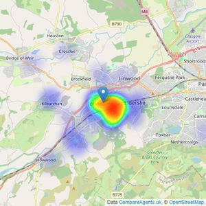 Penny Lane Homes - Johnstone listings heatmap