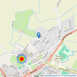 Pentland Homes listings heatmap