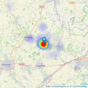 Percival & Company - Earls Colne listings heatmap