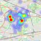 Perkins Estate Agents - Greenford listings heatmap