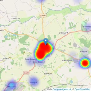 Perry Bishop - Faringdon listings heatmap