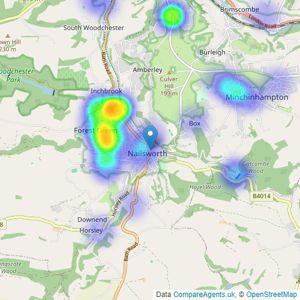 Perry Bishop - Nailsworth listings heatmap