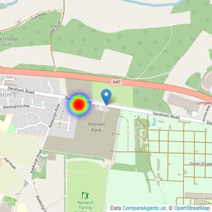 Persimmon Homes Anglia listings heatmap