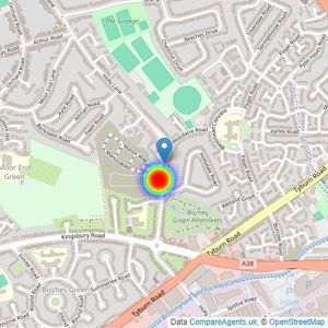 Persimmon Homes Central listings heatmap