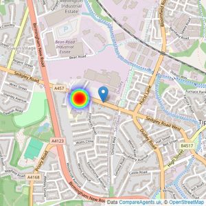 Persimmon Homes Central listings heatmap