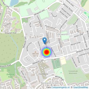 Persimmon Homes Durham listings heatmap