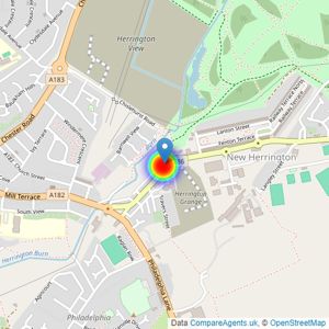 Persimmon Homes Durham listings heatmap