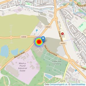 Persimmon Homes East Wales listings heatmap