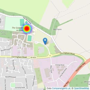 Persimmon Homes Nottingham listings heatmap