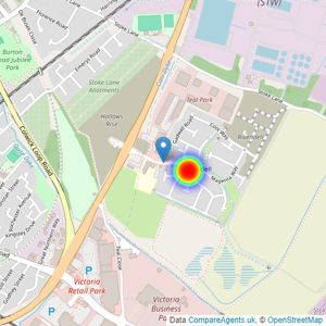 Persimmon Homes Nottingham listings heatmap