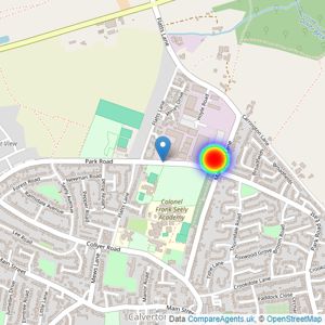 Persimmon Homes Nottingham listings heatmap