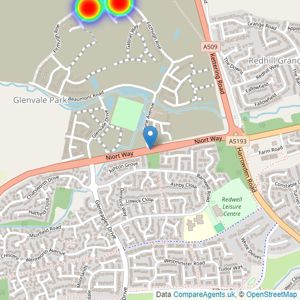 Persimmon Homes listings heatmap