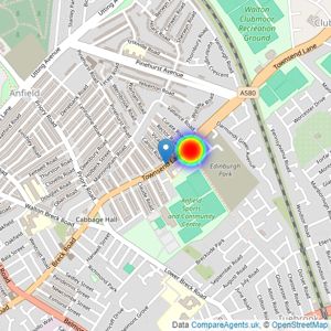 Persimmon Homes listings heatmap