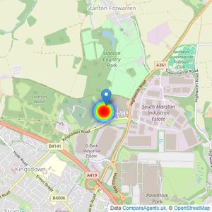 Persimmon Homes listings heatmap