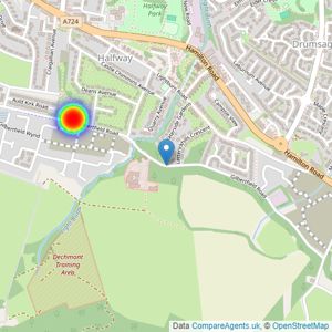 Persimmon Homes listings heatmap