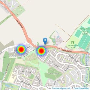 Persimmon Homes listings heatmap