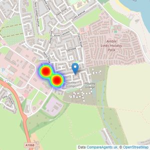 Persimmon Homes listings heatmap