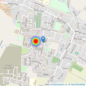 Persimmon Homes listings heatmap