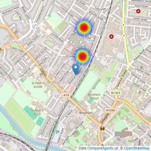 Persimmon Homes listings heatmap