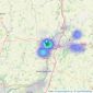 Pestell Estate Agents - Bishops Stortford listings heatmap