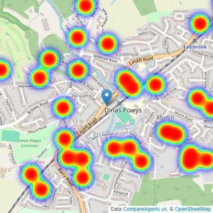 Peter Alan - Dinas Powys listings heatmap