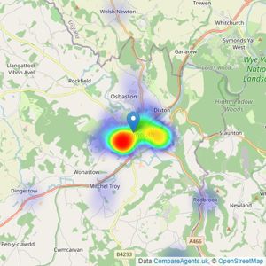 Peter Alan - Monmouth listings heatmap