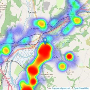 Peter Alan - Neath listings heatmap