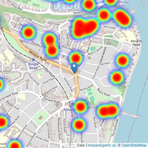 Peter Alan - Penarth listings heatmap