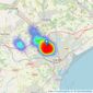 Peter Alan - Whitchurch listings heatmap