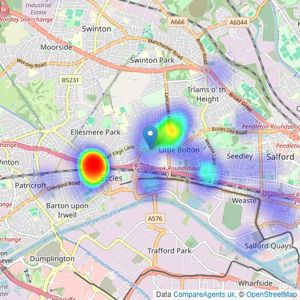 Peter Anthony - Salford listings heatmap