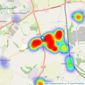 Peter Clark Property Services - Ferryhill listings heatmap