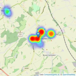 Peter Clarke & Co - Chipping Campden listings heatmap