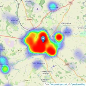 Peter Clarke & Co - Stratford-Upon-Avon listings heatmap