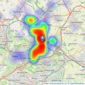 Peter David Properties - Brighouse listings heatmap