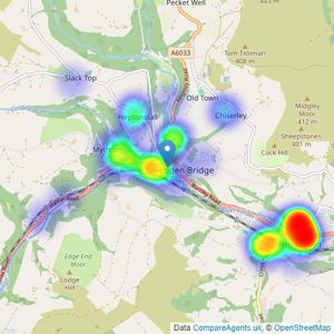 Peter David Properties - Hebden Bridge listings heatmap