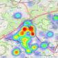 Peter David Properties - Huddersfield listings heatmap