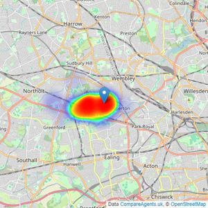 Peter Gamble & Co - Perivale listings heatmap