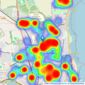 Peter Heron Residential Sales and Lettings - Fulwell listings heatmap